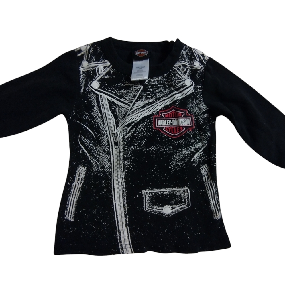 Harley Davidson long sleeve girls shirt 24 months looks like a jacket